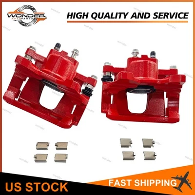 For 08-17 Dodge Nitro Jeep Liberty Wrangler Upgrade Red Rear Disc Brake Calipers Foto 1 de 4