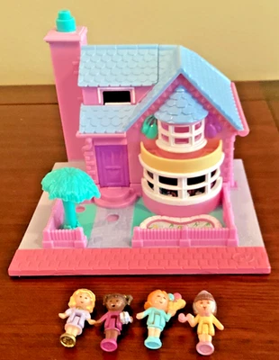 Polly Pocket 1993 Bluebird House with Bay Window Lights Up Vintage *Complete* - Image 1 of 4