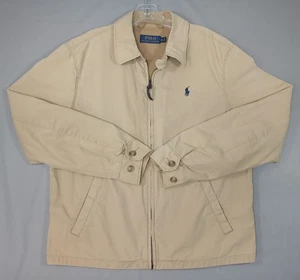 Polo Ralph Lauren Jacket Mens Medium Harrington Tan Classic Chore Coat - Picture 1 of 15