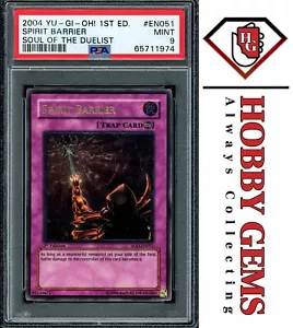 SPIRIT BARRIER SOD-EN051 Ultimate Rare PSA 9 2004 Soul Duelist 1st Edition - Picture 1 of 2