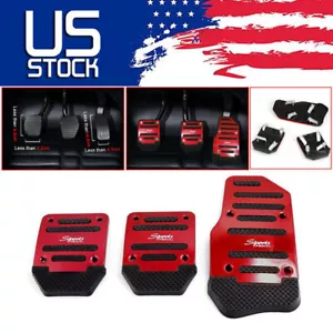 3x Universal Antideslizante Manual Automóvil Freno de Gasolina Pie Pedal Pastilla Cubierta Accesorios Nuevo - Imagen 1 de 7