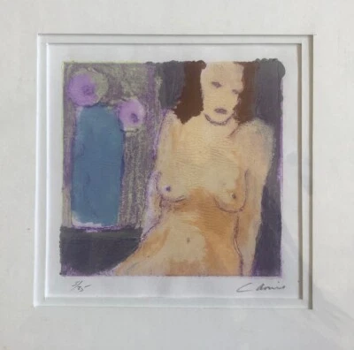 IAN LAURIE 1933 Cornish art Limited Edition ETCHING "Nude With Blue Vase” 5/25 - Image 1 of 4
