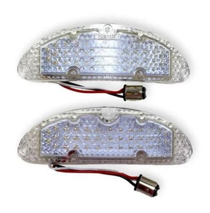 55 Chevy Clear LED Parking Light Lenses Pair 1955 Chevrolet New - Picture 1 of 4