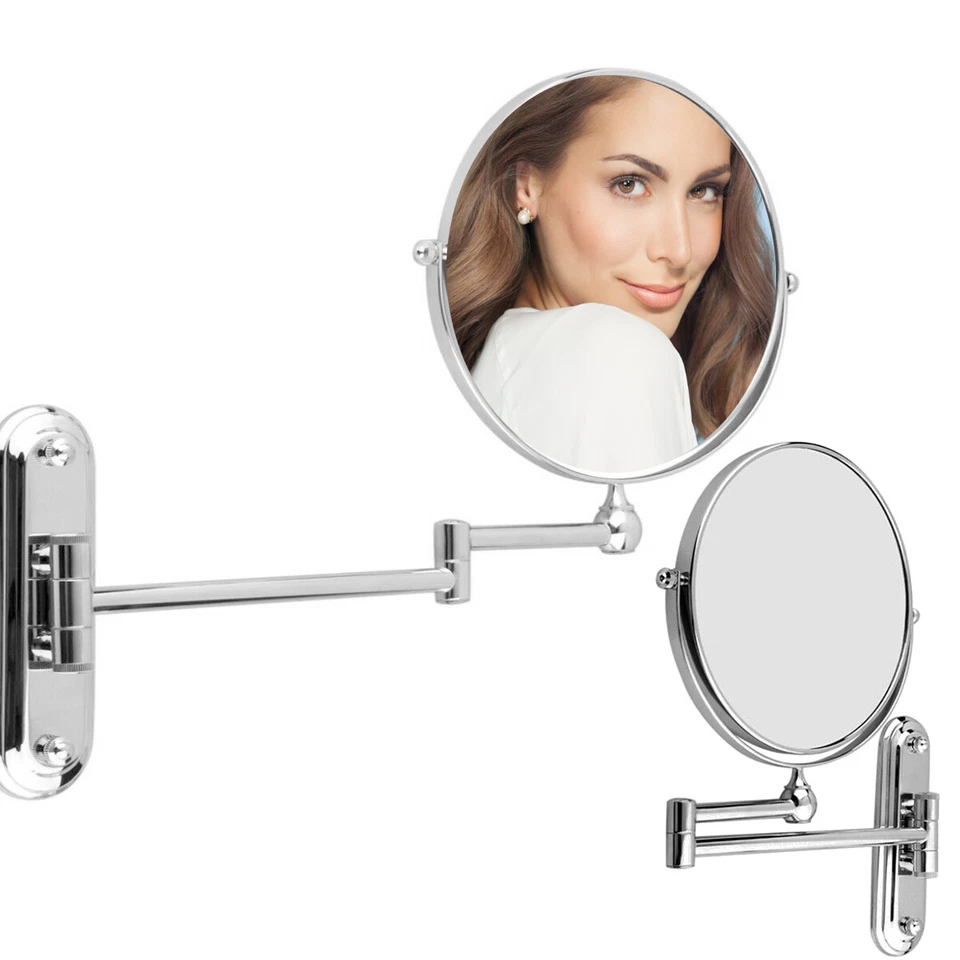 10X Folding Magnifying Vanity Makeup Bathroom Mirror Wall Mounted Swivel Mirror - Image 1 of 4