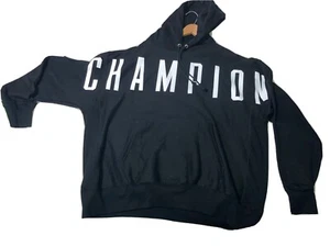 BNWT Champion Pullover Hoodie Reverse Weave Oversized Logo Men's Size 2XL Black - Picture 1 of 5