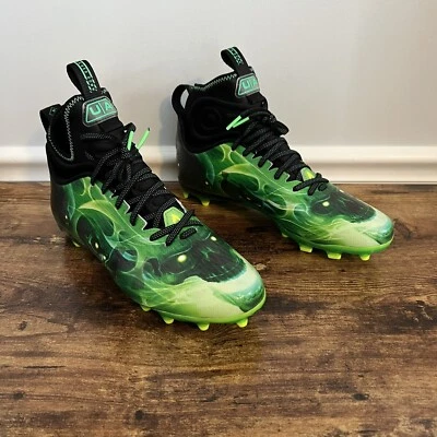 Botines de fútbol Under Armour Spotlight Lux MC LE Slime 3025376-001 para hombre talla 10 Foto 1 de 4