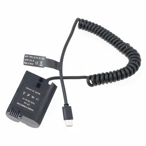 USB Type-C to EN-EL15 Dummy Battery Adapter Cable for Nikon D850 D750 Z5 Z6 Z7II - Picture 1 of 8