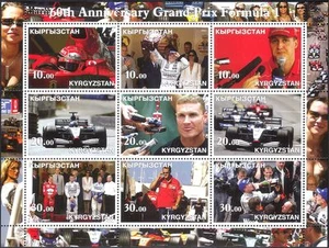Kyrgyzstan 2002 Grand Prix/Formula 1/Schumacher/Motor Racing (cs) 9v sht (s1117) - Picture 1 of 1