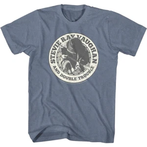 Stevie Ray Vaughan And Double Trouble Name Logo Men's T Shirt Rock Music Merch - Picture 1 of 3