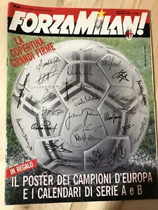 Rivista Forza Milan 1989 Nr. 9 Ancelotti Stefano Salvatori Marco Simone Fuser - Imagen 1 de 2