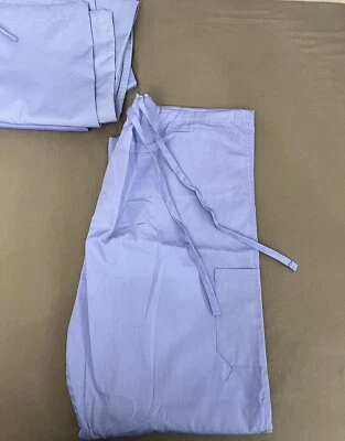 Medical Collection EWC Steel Blue Reversible Drawstring Scrub Pants Size Large - Image 1 of 4