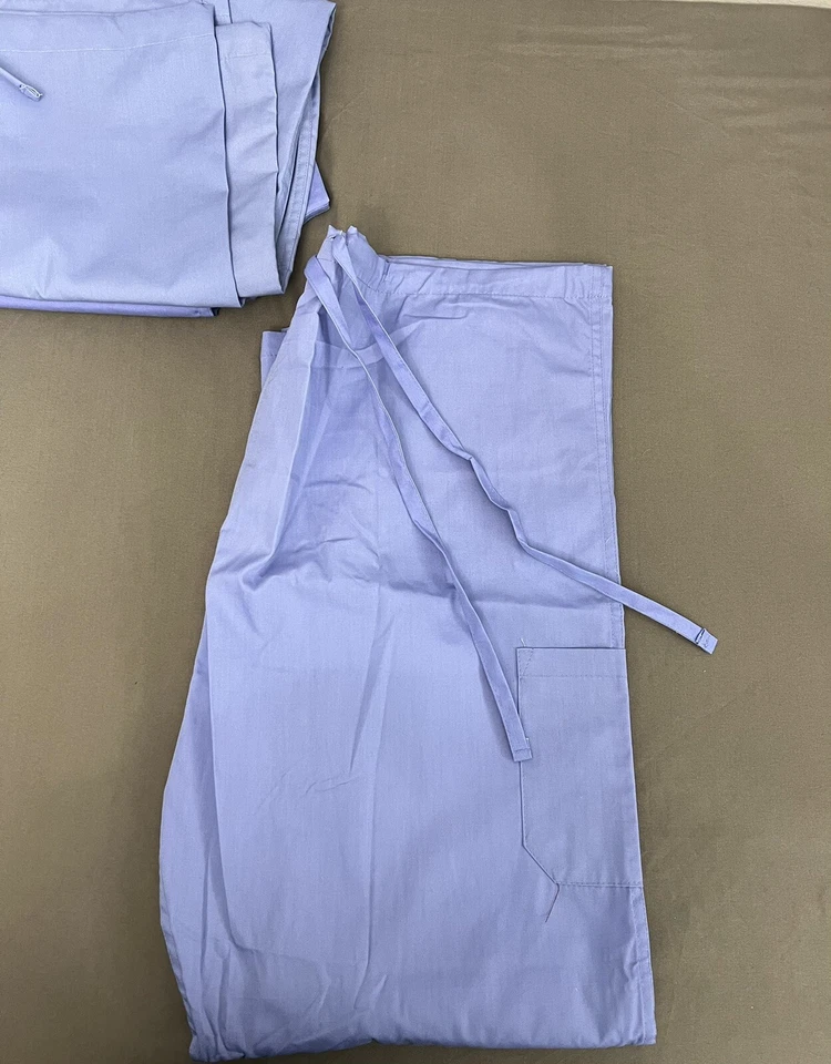 Medical Collection EWC Steel Blue Reversible Drawstring Scrub Pants Size Large - Image 1 of 4