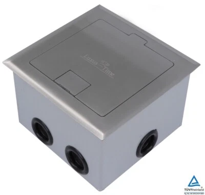 Einbausteckdose Bodensteckdose überfahrbar Fußboden Bodentank aus Edelstahl - Bild 1 von 4