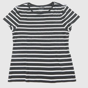 OLD NAVY gestreiftes dunkelgrau weiß perfektes Tshirt Oberteil Gr. XL - Bild 1 von 2