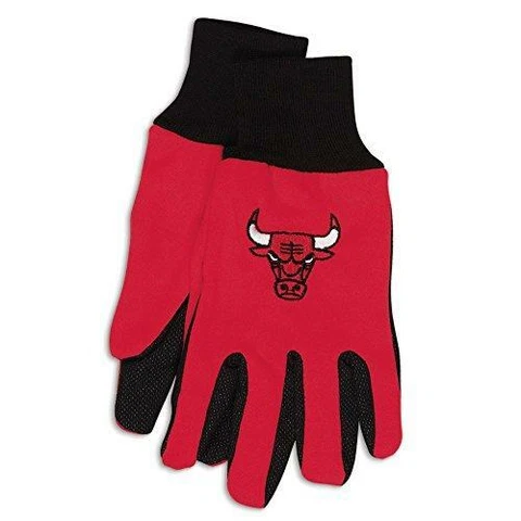 NBA Chicago Bulls Two-Tone Gloves, Red/Black Cover