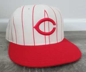 Cincinnati Reds Vintage New Era eng anliegende Mütze Gr. 7 5/8 MLB Nadelstreifen Musa Wolle - Bild 1 von 9