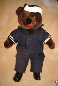 20"-RARO PELUCHE ORSO SALIOR GRANDE MARINA VINTAGE - Foto 1 di 1