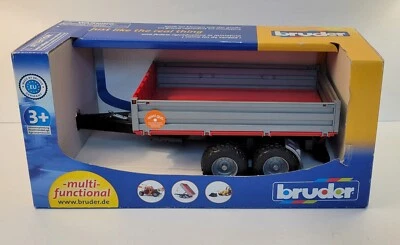 NIB Bruder Tipping Dump Trailer Toy Tractor Attachment 1:16 Scale - Image 1 of 4