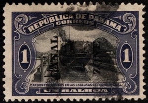 Canal Zone Stamp Scott # 59 Used F-VF - 1b Dark Violet & Black Pictorial Issue - Picture 1 of 1