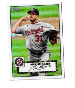 MAX SCHERZER 2021 Topps Chrome 1952 REDUX TC52-13 Blue Jays Tigers Rangers - Picture 1 of 2