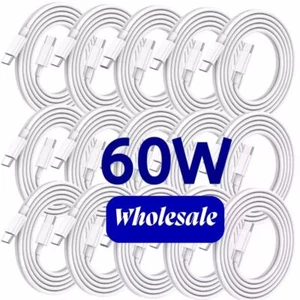 PD 60W Type-C Charging Cable Lot USB-C to USB-C Cable for iPhone 15/16/Samsung - Picture 1 of 9