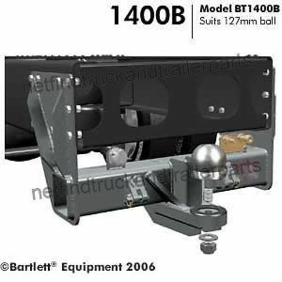 Tow Hitch to Suit 127mm Bartlett Ball 21500kg With Bolt Kit Towbar Bt1400b-21.5t