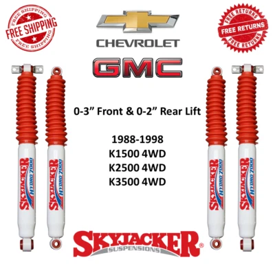 Skyjacker 0-3“ 前 0-2” 后液压减震器套件，适用于 88-98 K1500 K2500 K3500 4WD — 第 1/4 张图片