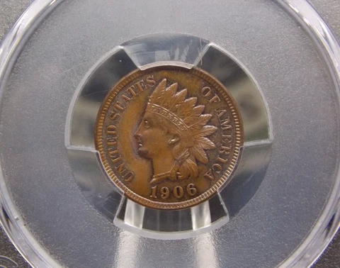 1906 Indian Head Cent 1c PCGS MS63 BN #887 BU Unc East Coast Coin & Collectables Cover