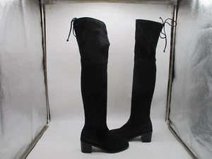 Stuart Weitzman Thigh High Suede Black Boot Womens Size 8 M - Picture 1 of 9