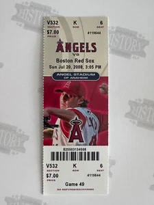 Boleto 2008 de los Medias Rojas de Boston en LA Angels 20/07/08 Guerrero Hunter jonrones - Imagen 1 de 1