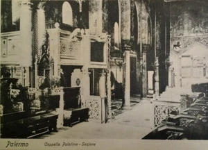 Palermo Sicily Italy Postcard Early 1900s Rare Palatine Chapel Church Interior  - Picture 1 of 5
