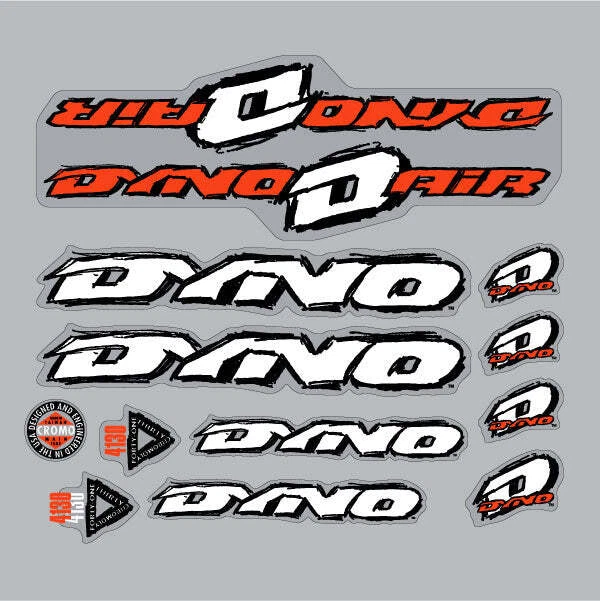 DYNO 1993 - Juego de calcomanías Air con texto blanco - para marco cromado Foto 1 de 1