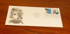Merry Christmas 29-Cent Stamps - TWO United States First Day of Issue (10/21/93) - Picture 1 of 4
