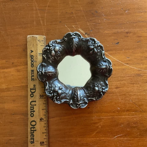 Vtg.Gargoyles Studio Wall Mirror GOTHIC Brooklyn Plaster 3” round original Cover