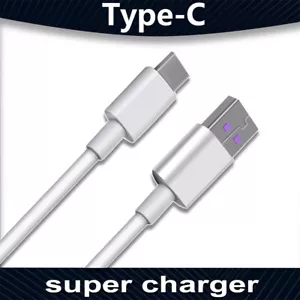 5A Fast Charging Charger 1m Type-C Wire USB Mobile Phone Super Charge DATA Cable - Picture 1 of 12