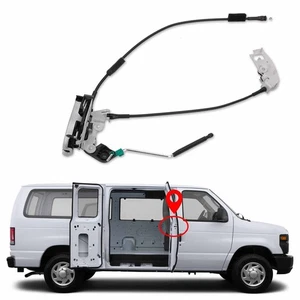 Conjunto de pestillo de puerta con varilla de cable para Ford E150 E250 E350 Econoline Van Side Do... - Imagen 1 de 9