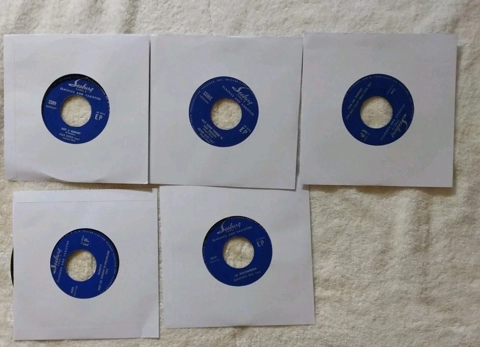 SEEBURG BACKGROUND MUSIC LIBRARY 45 RPM Lot Of 5 Classics And Varieties  - Image 1 of 4