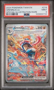 Pokemon Greninja ex 214/167 PSA 9 Twilight Masquerade Special Illustration Rare - Picture 1 of 5