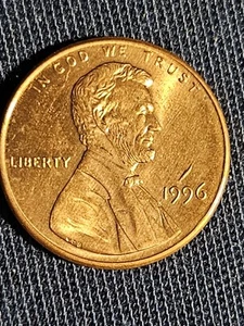 1996 Penny Errors No Mint Mark, Close AM, Die Chip, (MS) Nice Collection Coin #9 - Picture 1 of 12