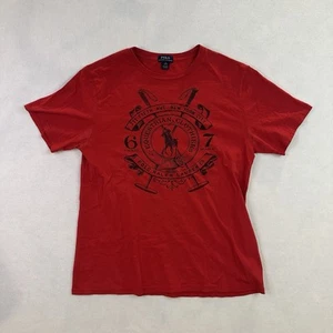 Polo Ralph Lauren Equestrian Clothiers Youth XL Big Graphic Pony Red Shirt - Picture 1 of 10