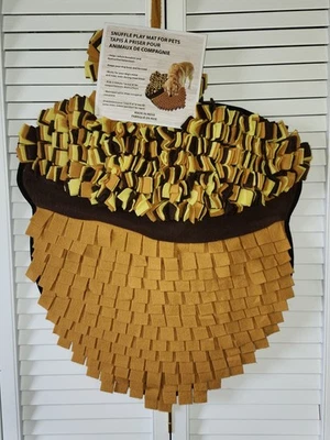 Acorn Shaped Snuffle Play Mat For Pets Dogs Fleece Fall Autumn 19"x24" NWT - Image 1 of 4