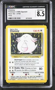 CGC 8.5 Spanish Chansey 1999 Base Set 3/102 Holo Pokemon Card - Picture 1 of 2