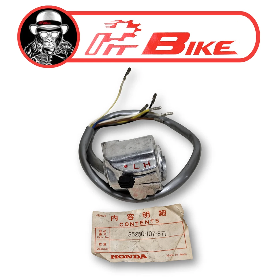 Interruptor de iluminación (derecha) Honda CB100 CL100 CL125 CB125 NOS genuino P/N 35250-107-671 Foto 1 de 4