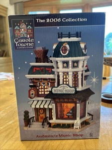 Lemax 2006 Very Rare Carole Towne 021755 Andrew’s Music Shop Christmas Village - Picture 1 of 5