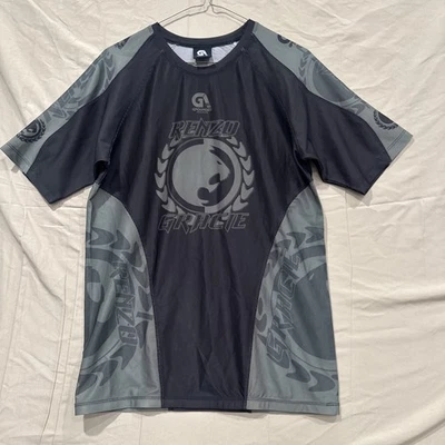 Gracie Barra Grounded Athletics Jiu Jitsu Rashguard Talla Grande BJJ No Gi Verde Foto 1 de 4