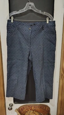 Vestido mujer 89th & Madison 1978 diseño azul y blanco capri talla 16 Foto 1 de 4