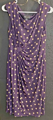 VESTIDO ROPA CONECTADA LUNARES AZUL JERSEY MUJER TALLA 12 Foto 1 de 4