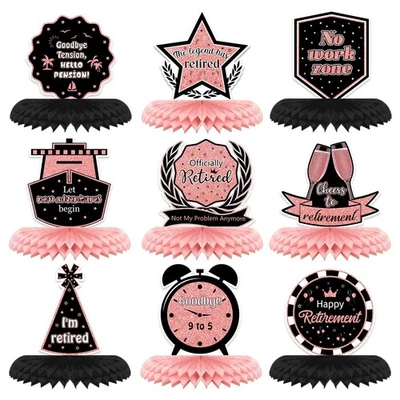 9PCS Retirement Table Centerpieces Retirement Party Decorations Happy Retirem... - Image 1 of 4