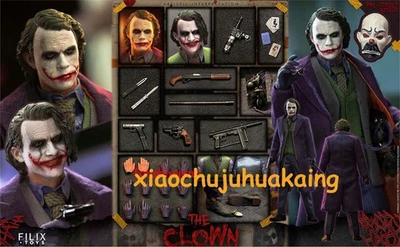 6'' Filix Toys The Joker 1/12 Scale Full Set w/ 2 Heads Action Figure Model Toy - Image 1 of 4