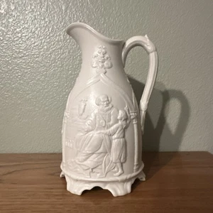T&R Boote Säugling Samuel Muster weiß Parianware Krug um 1848 - Bild 1 von 6
